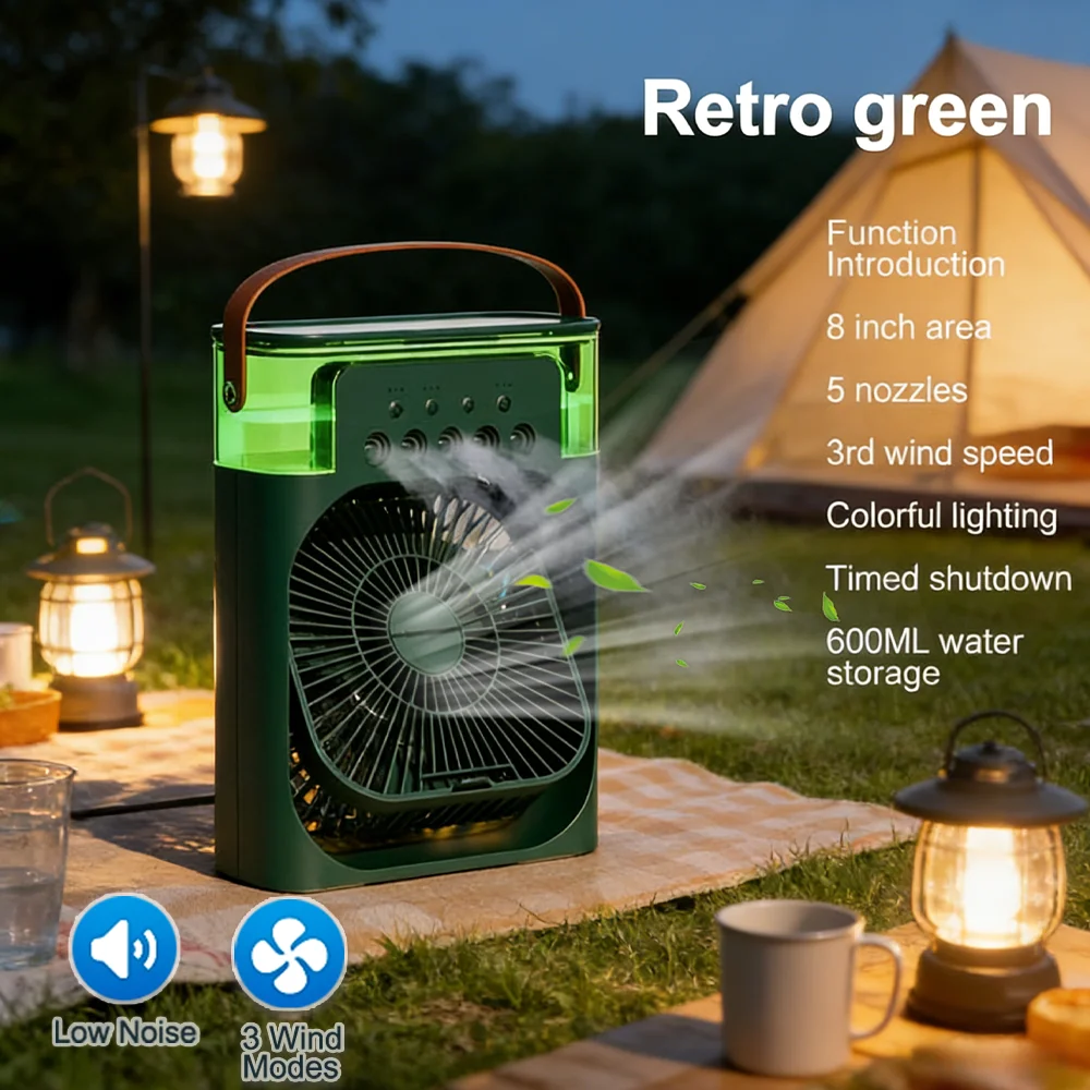 3 Speed Mist Spray Cooler Fan USB Desk Portable Mini Humidifier 7 Color LED Timer for Home Office Bedroom Decor
3 Speed Mist Spray Cooler Fan USB Desk Portable Mini Humidifier 7 Color LED Timer for Home Office Bedroom Decor