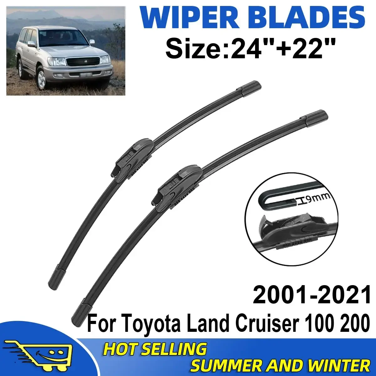 2PCS Wiper Blades Set Kit For Toyota Land Cruiser 100 200 2001-2021 Front Windshield Brushes Windscreen Window Accessories
2PCS Wiper Blades Set Kit For Toyota Land Cruiser 100 200 2001-2021 Front Windshield Brushes Windscreen Window Accessories
