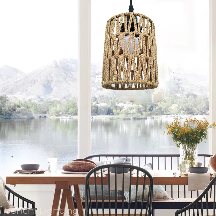 Paper Rope Lampshade Handwoven Home Deco Ceiling Lamp Woven Lampshade New Chinese Style Chandelier Restaurant Shop Bar Use
Paper Rope Lampshade Handwoven Home Deco Ceiling Lamp Woven Lampshade New Chinese Style Chandelier Restaurant Shop Bar Use