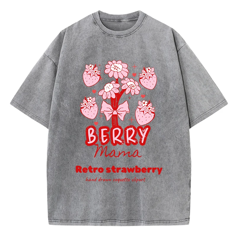 Berry Mama Prints Washed T-Shirts Women Cotton Oversize Tops Distressed O-Neck Comfortable T Shirts Summer Casual Woman Clothes
Berry Mama Prints Washed T-Shirts Women Cotton Oversize Tops Distressed O-Neck Comfortable T Shirts Summer Casual Woman Clothes
