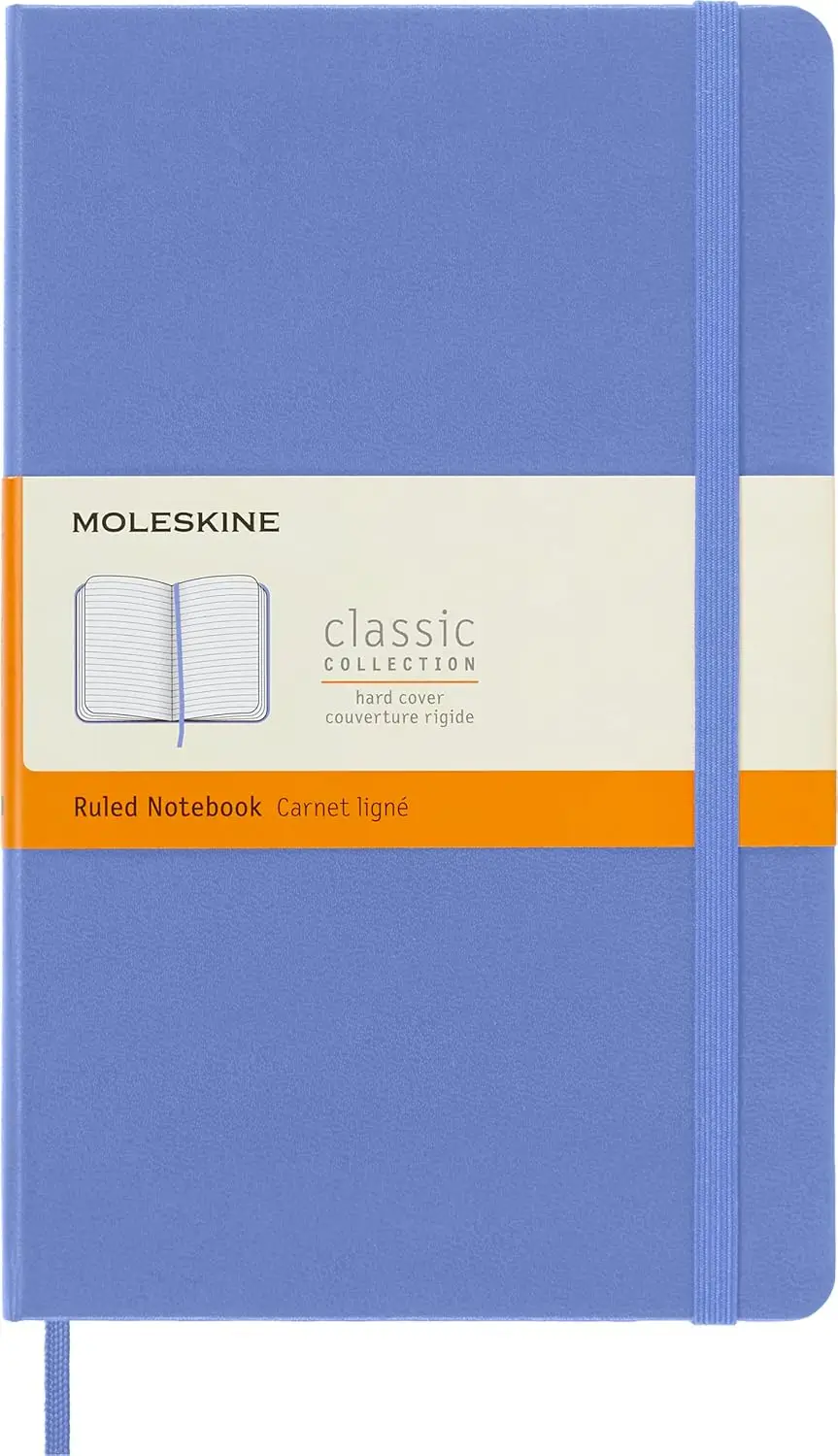 Hardcover Notebook, Large 5x8.25, Ruled, 240 Pages, Hydrangea Blue, Elastic Closure
Hardcover Notebook, Large 5x8.25, Ruled, 240 Pages, Hydrangea Blue, Elastic Closure