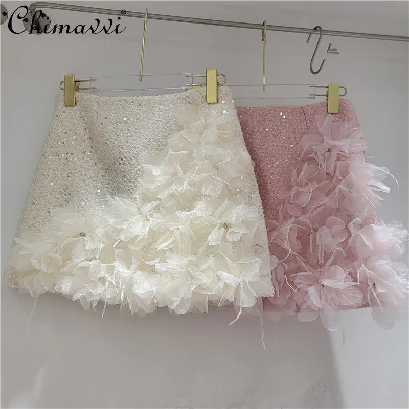 2025 Autumn New Fashion 3D Flower Sequin Design Party Skirt for Women Elegant Slimming High-Waisted Ladies Short Skirts
2025 Autumn New Fashion 3D Flower Sequin Design Party Skirt for Women Elegant Slimming High-Waisted Ladies Short Skirts