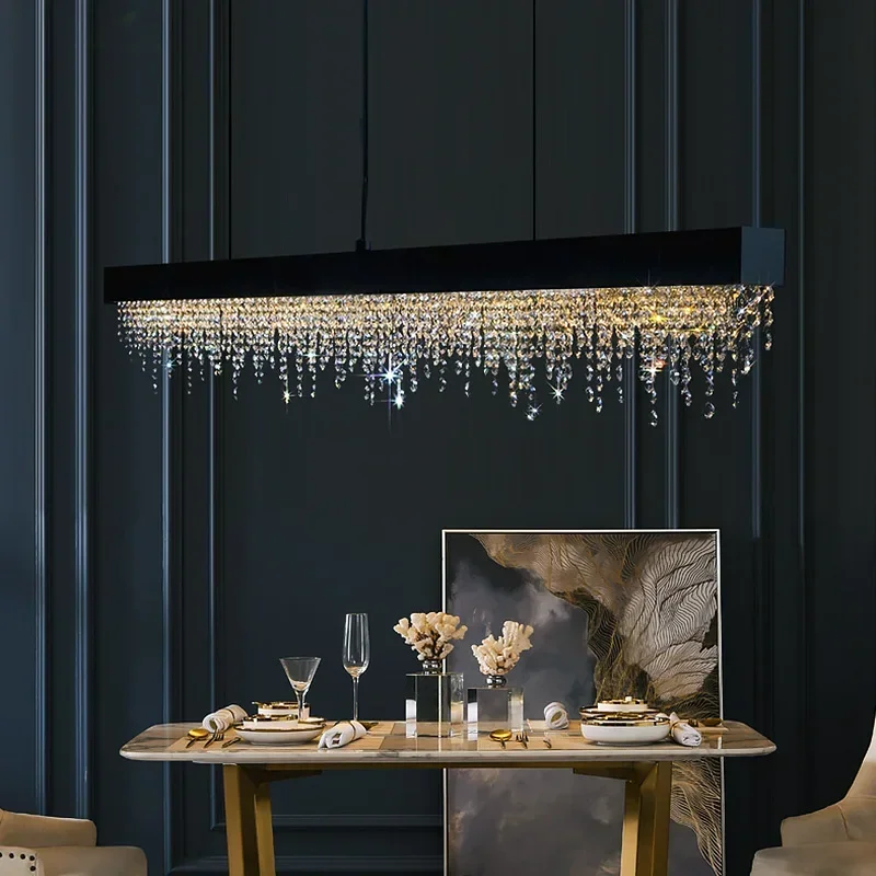 Luxury Crystal Kitchen Island Chandelier Gold/Black LED Hanging Light for Dining Room & Home Indoor Decor
Luxury Crystal Kitchen Island Chandelier Gold/Black LED Hanging Light for Dining Room & Home Indoor Decor