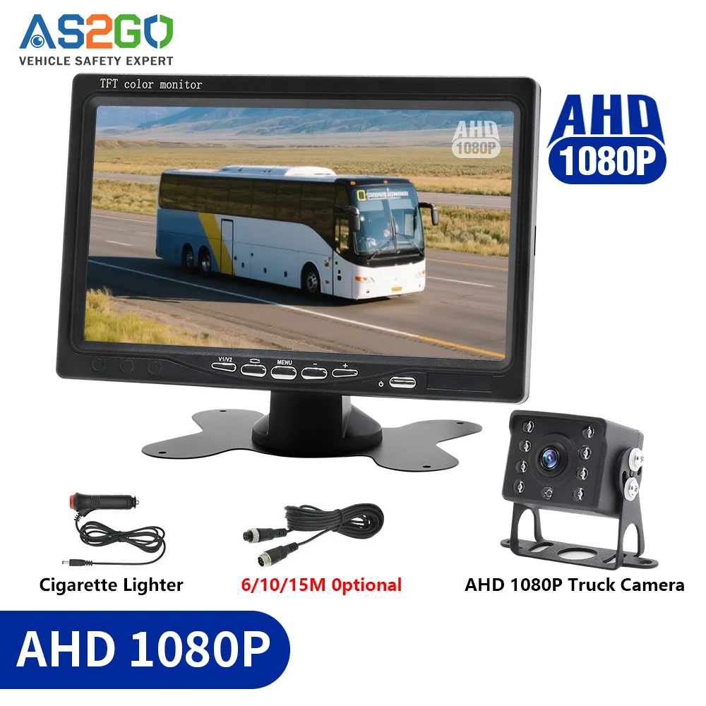 12V-24V AHD 1080P Backup Camera Kit with 7 Inch Screen Waterproof Night Vision Rear View Monitor for Truck Parking Reversing
12V-24V AHD 1080P Backup Camera Kit with 7 Inch Screen Waterproof Night Vision Rear View Monitor for Truck Parking Reversing