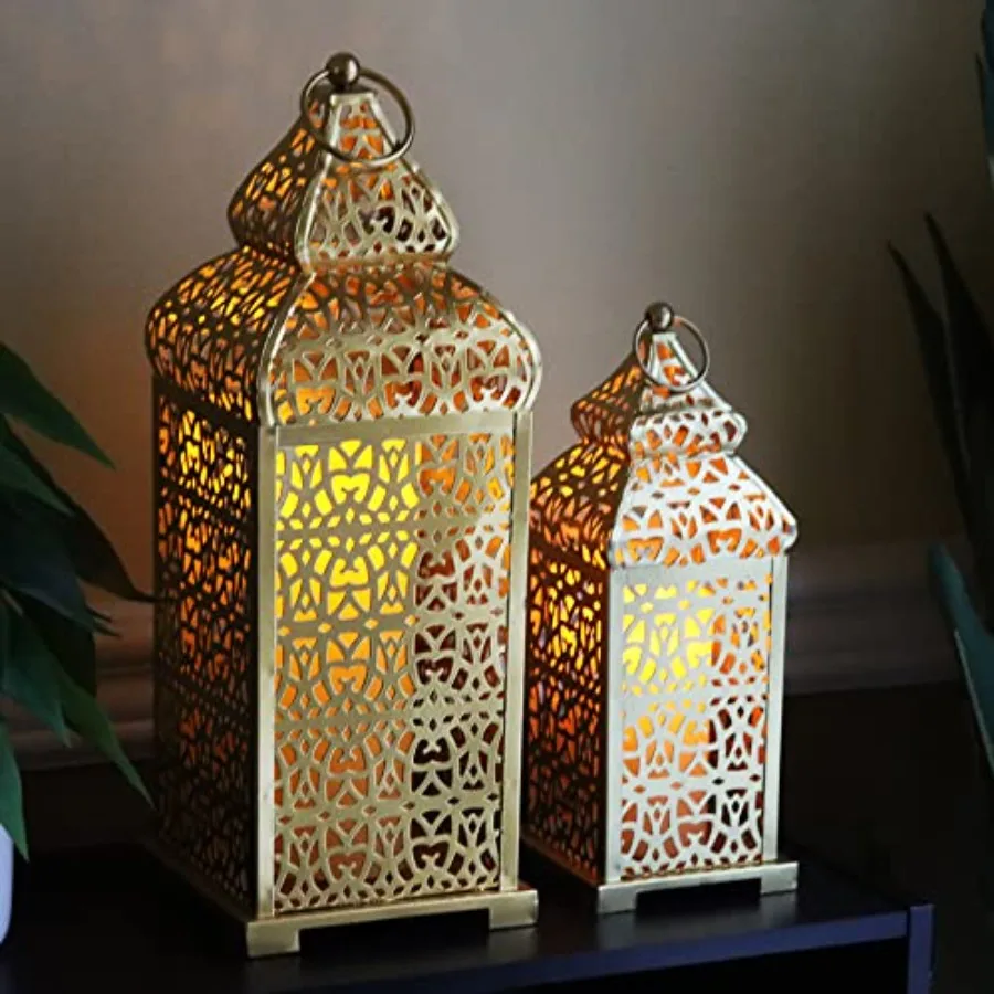 Golden Temple Moroccan Lantern Lamp Decorative Candle Holders for Ramadan Decorations Hanging Outdoor Patio or Porch Indoor Hom
Golden Temple Moroccan Lantern Lamp Decorative Candle Holders for Ramadan Decorations Hanging Outdoor Patio or Porch Indoor Hom