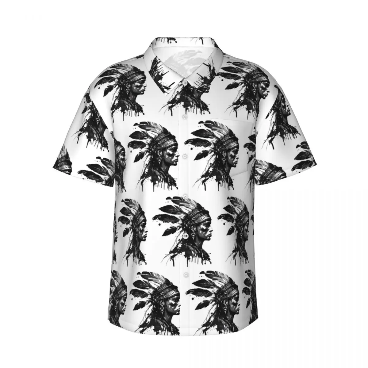 Drawn Style Aztec Warrior Men's Shirts Hawaiian Short Sleeve Shirt Funny Lapel Tops for Summer Beach
Drawn Style Aztec Warrior Men's Shirts Hawaiian Short Sleeve Shirt Funny Lapel Tops for Summer Beach