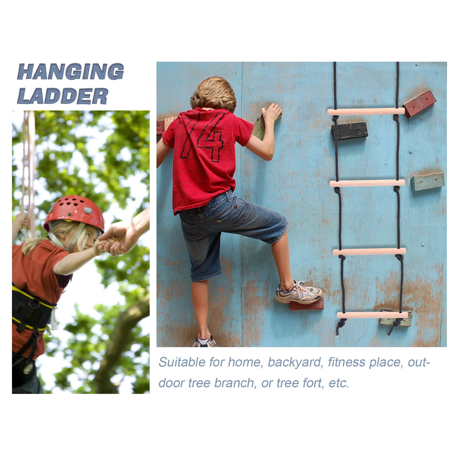 Children Climbing Wooden Ladder Premium Beech Wood Rope Ladder For Kids Outdoor Recreation Hanging Swing Climbing Camp
Children Climbing Wooden Ladder Premium Beech Wood Rope Ladder For Kids Outdoor Recreation Hanging Swing Climbing Camp