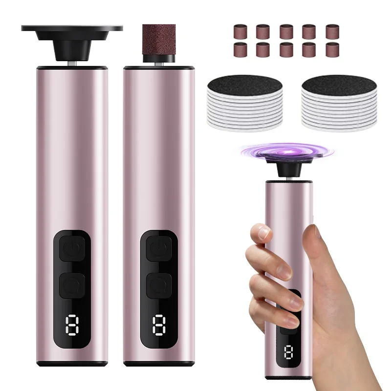 Electronic foot file pedicure sander for removing dead skin, electric callus remover with 30pcs replacement sandpaper disc
Electronic foot file pedicure sander for removing dead skin, electric callus remover with 30pcs replacement sandpaper disc