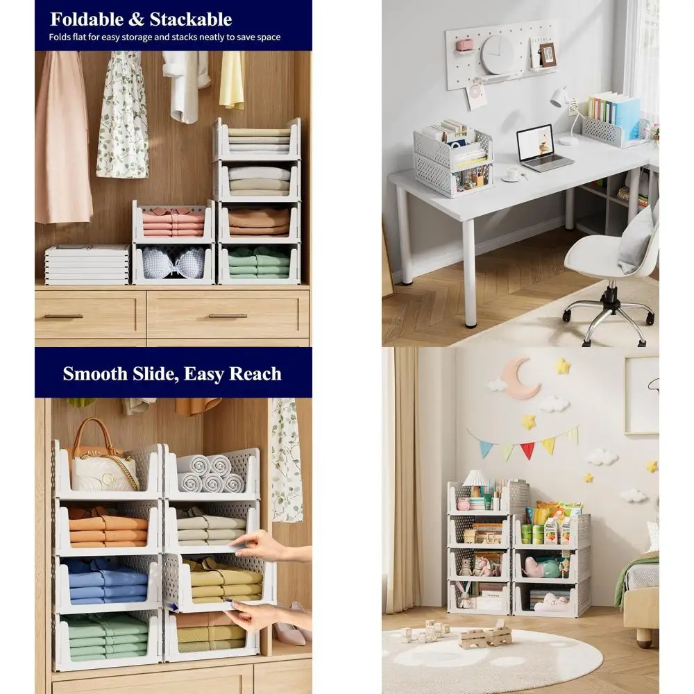 Набор из 5 штабелируемых пластиковых ящиков для хранения - многофункциональные компактные органайзеры для шкафов, спален и прачечных, 16,7 x
Набор из 5 штабелируемых пластиковых ящиков для хранения - многофункциональные компактные органайзеры для шкафов, спален и прачечных, 16,7 x