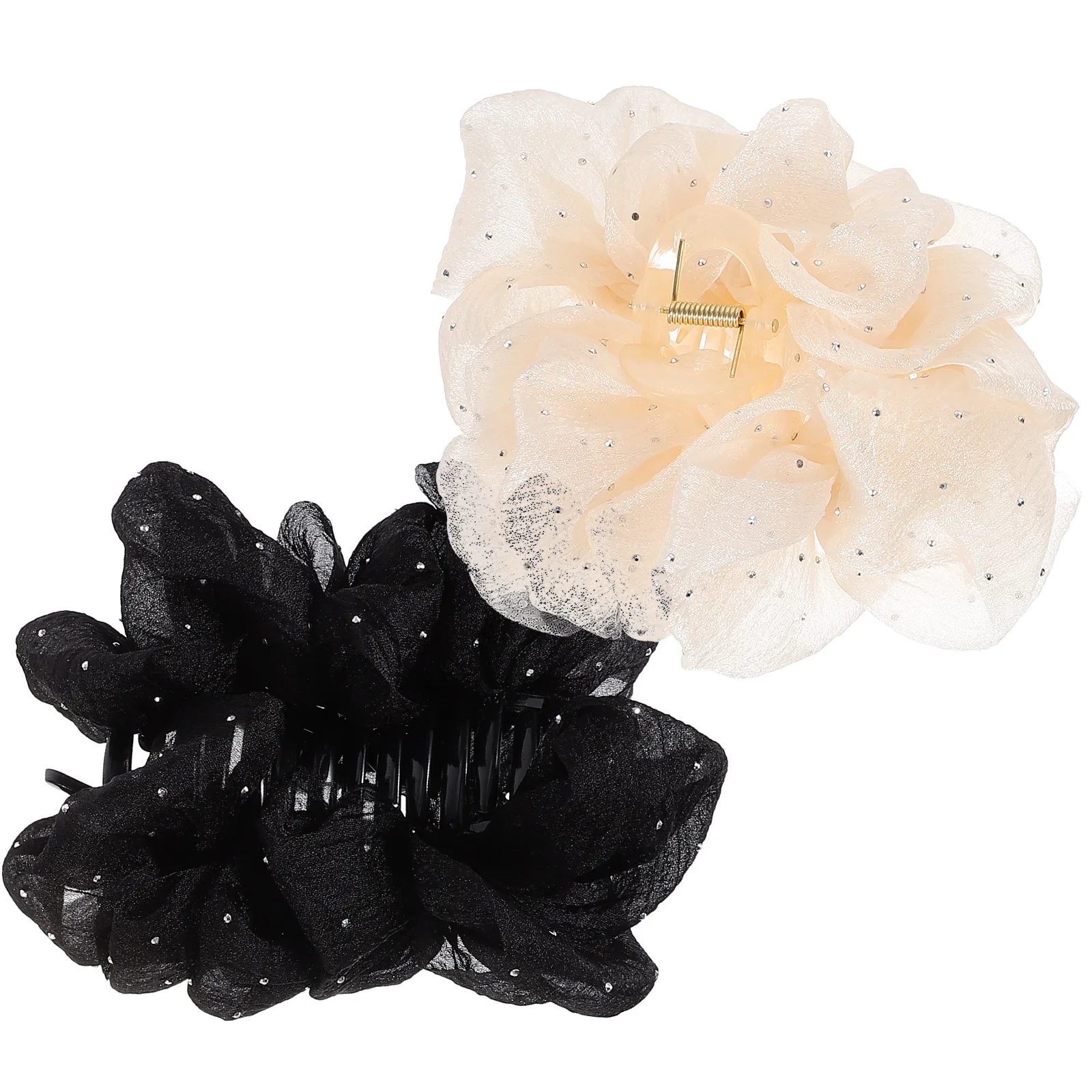 2Pcs Bow Hairpin Claw Clips Chiffon Plastic Large Women Accessories Girls Rhinestones Bubble Mesh Yarn Elegant
2Pcs Bow Hairpin Claw Clips Chiffon Plastic Large Women Accessories Girls Rhinestones Bubble Mesh Yarn Elegant