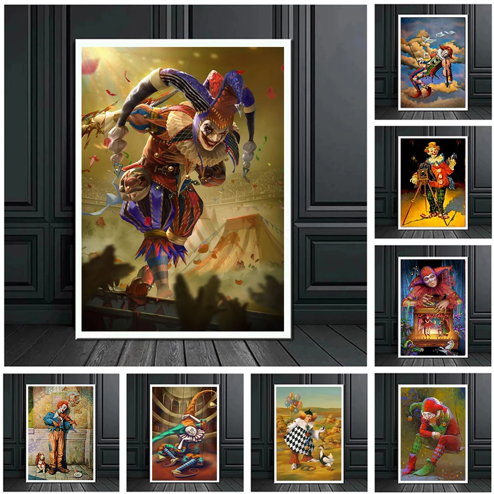 Funny Circus Clown Poster Prints For Living Room Home Decor Playground Acrobatics Circus Canvas Painting Wall Art Cuadros
Funny Circus Clown Poster Prints For Living Room Home Decor Playground Acrobatics Circus Canvas Painting Wall Art Cuadros
