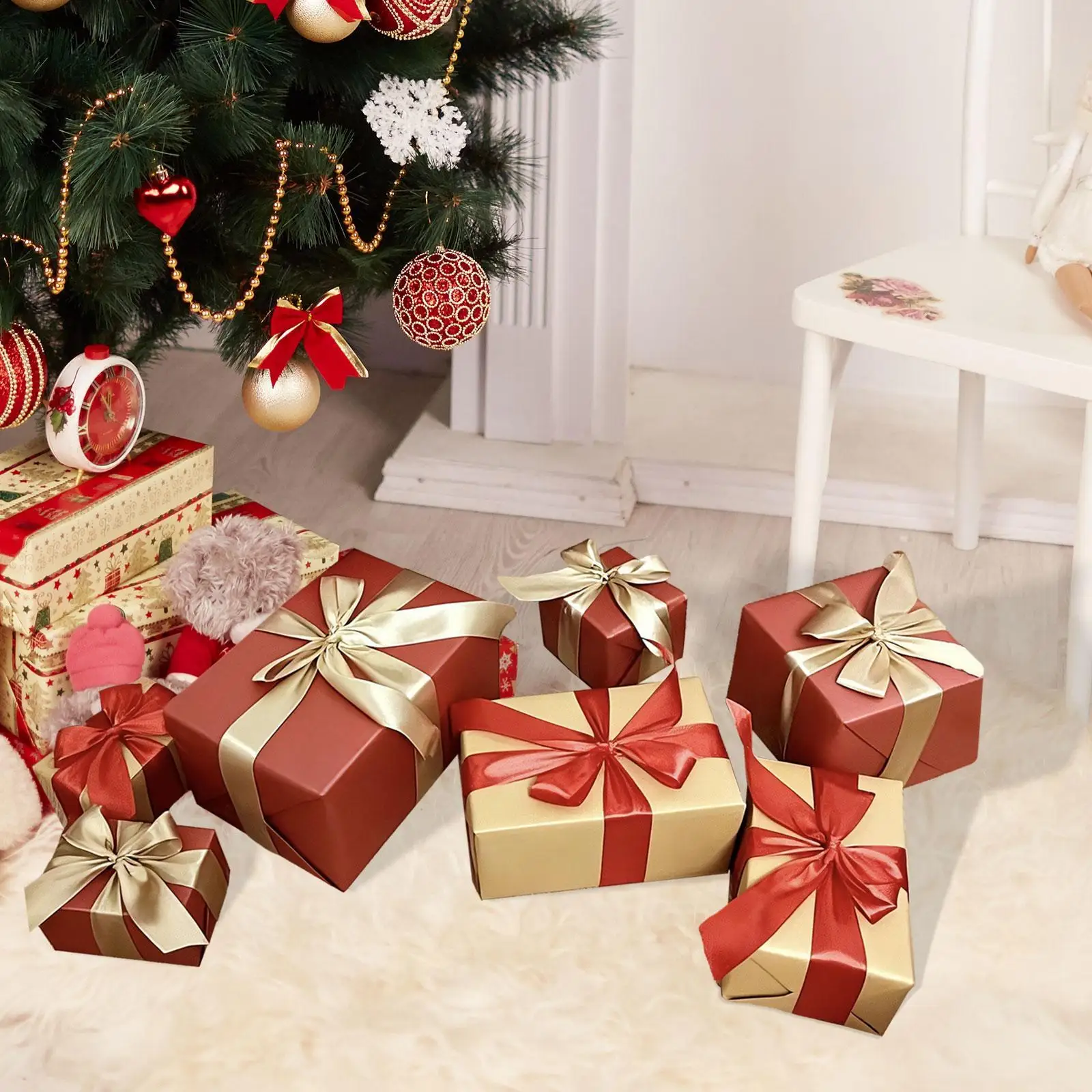 7Pcs Christmas Gift Boxes, Christmas Decoration with Ribbon ,Holiday Boxes for Indoor Outdoor
7Pcs Christmas Gift Boxes, Christmas Decoration with Ribbon ,Holiday Boxes for Indoor Outdoor