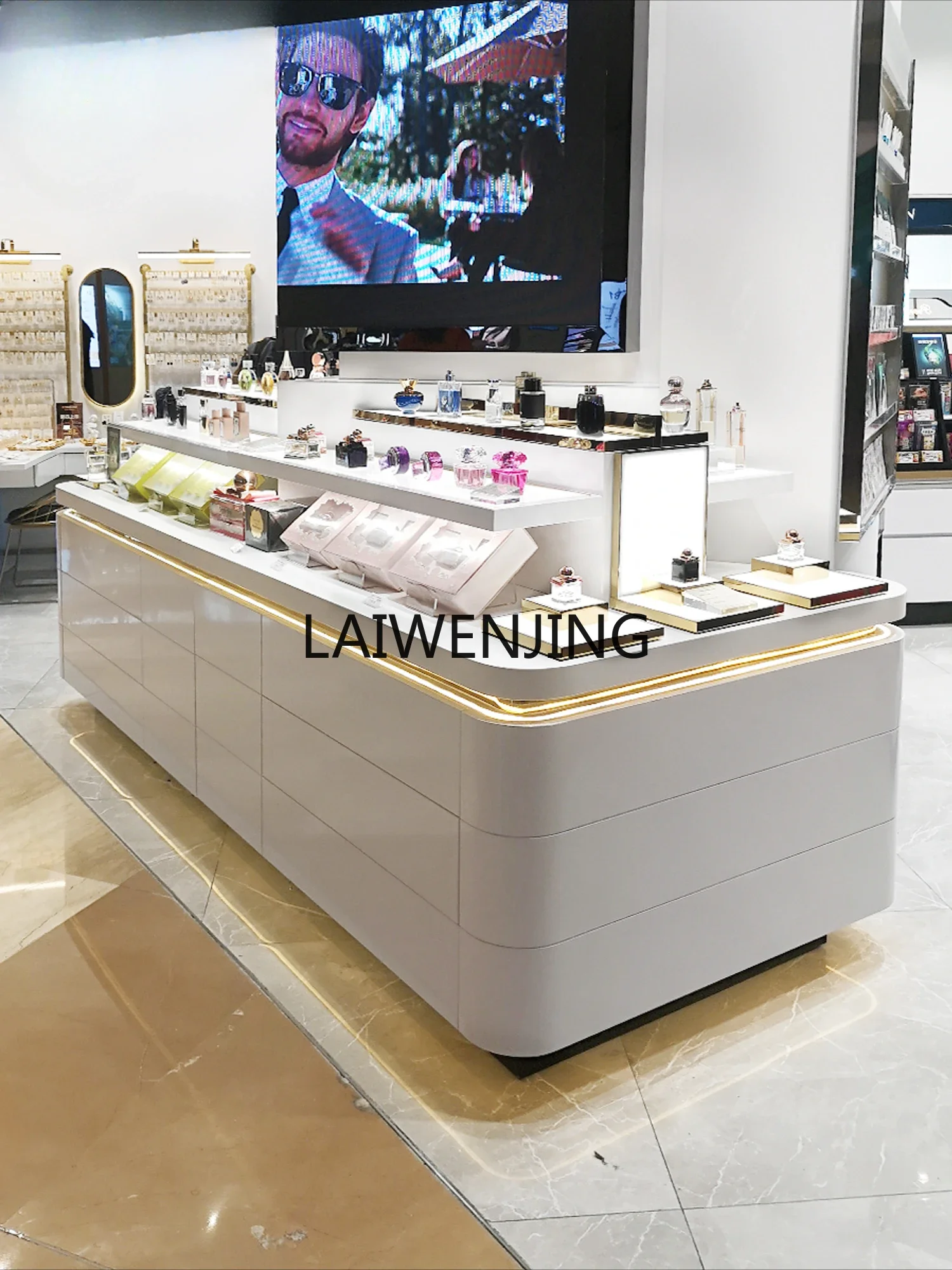 MJY Cosmetics Display Cabinet Middle Island Cabinet Products Round Product Display
MJY Cosmetics Display Cabinet Middle Island Cabinet Products Round Product Display