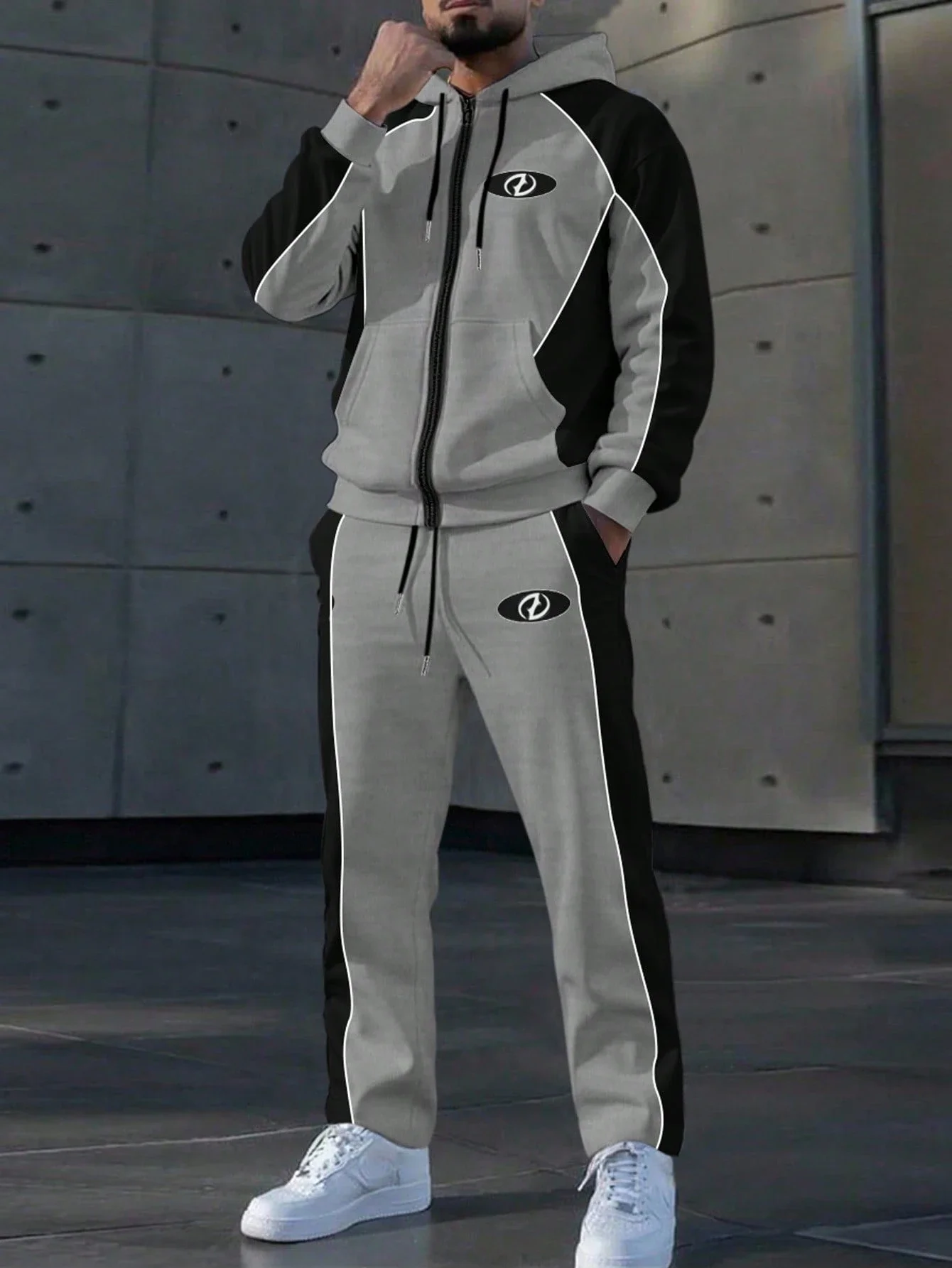 Men's Contrast Color Hoodie And Sweatpants Set Long Sleeve Casual Tracksuit Winter Outfit
Men's Contrast Color Hoodie And Sweatpants Set Long Sleeve Casual Tracksuit Winter Outfit