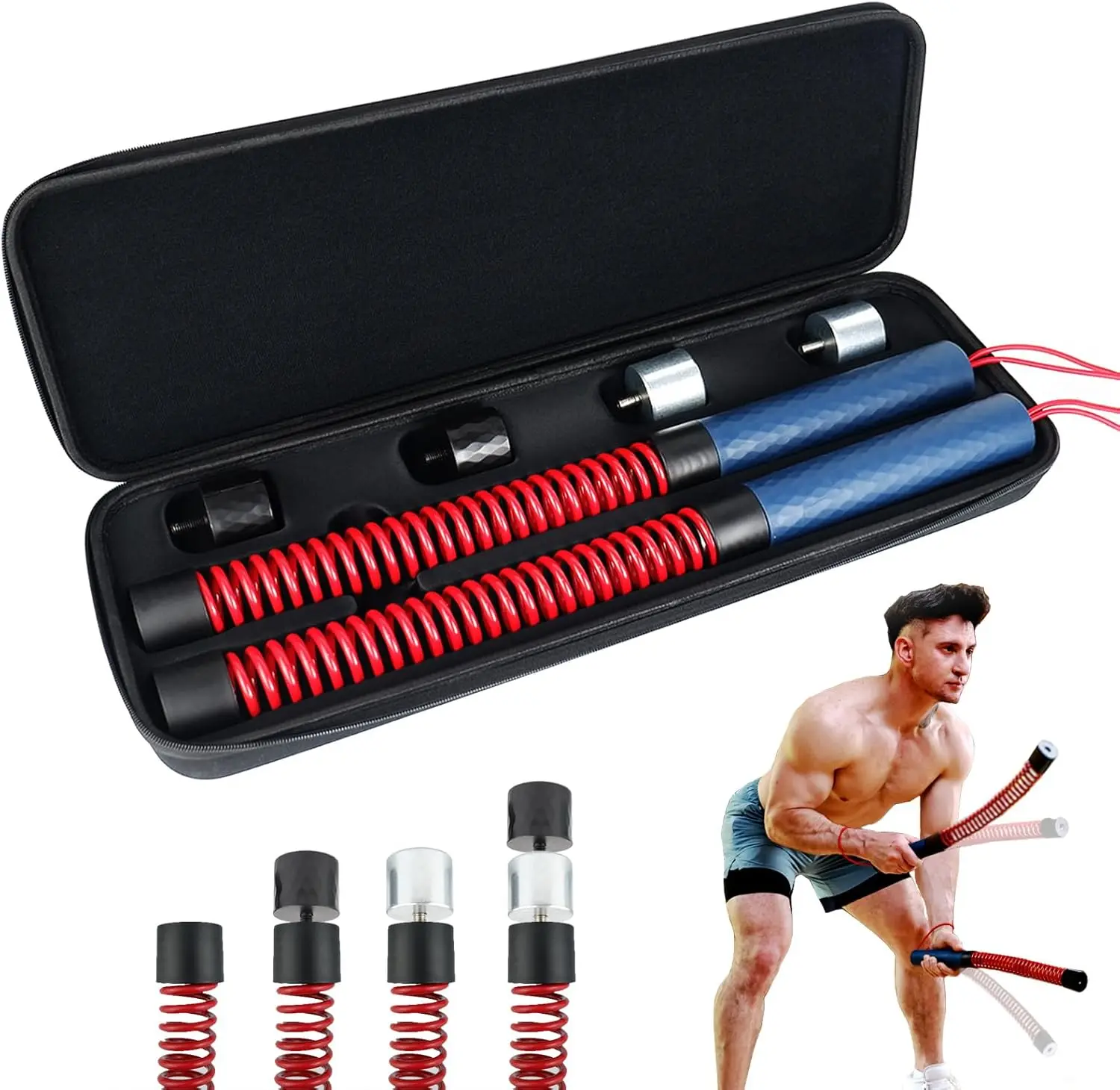 Ropeless Battle Ropes for Home Gym, 4 Adjustable Weights, HIIT & Cardio Training Equipment
Ropeless Battle Ropes for Home Gym, 4 Adjustable Weights, HIIT & Cardio Training Equipment
