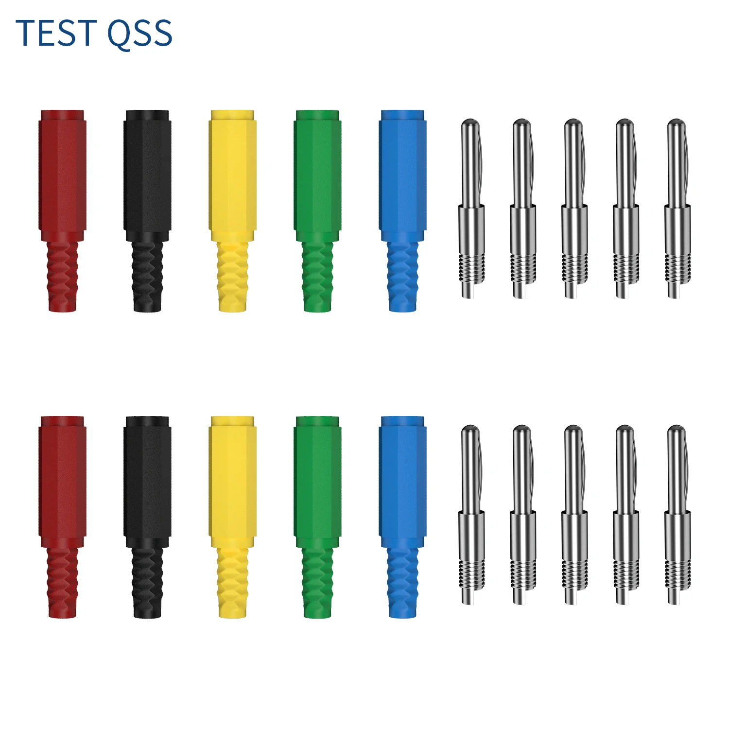 QSS 10PCS 4MM Copper Nickel Plated Octagonal Banana Plug with anti-breakage and anti-twist tail Design
QSS 10PCS 4MM Copper Nickel Plated Octagonal Banana Plug with anti-breakage and anti-twist tail Design