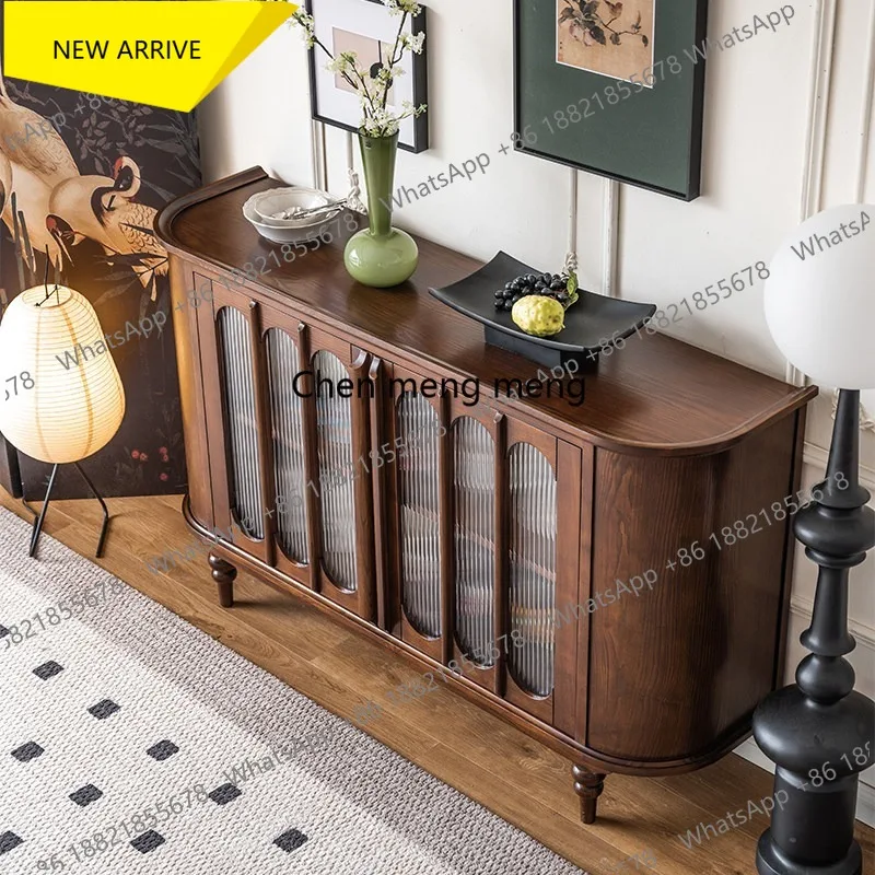 M178 American light luxury solid wood dining side cabinet, living room storage decorative cabinet, retro foyer entrance
M178 American light luxury solid wood dining side cabinet, living room storage decorative cabinet, retro foyer entrance