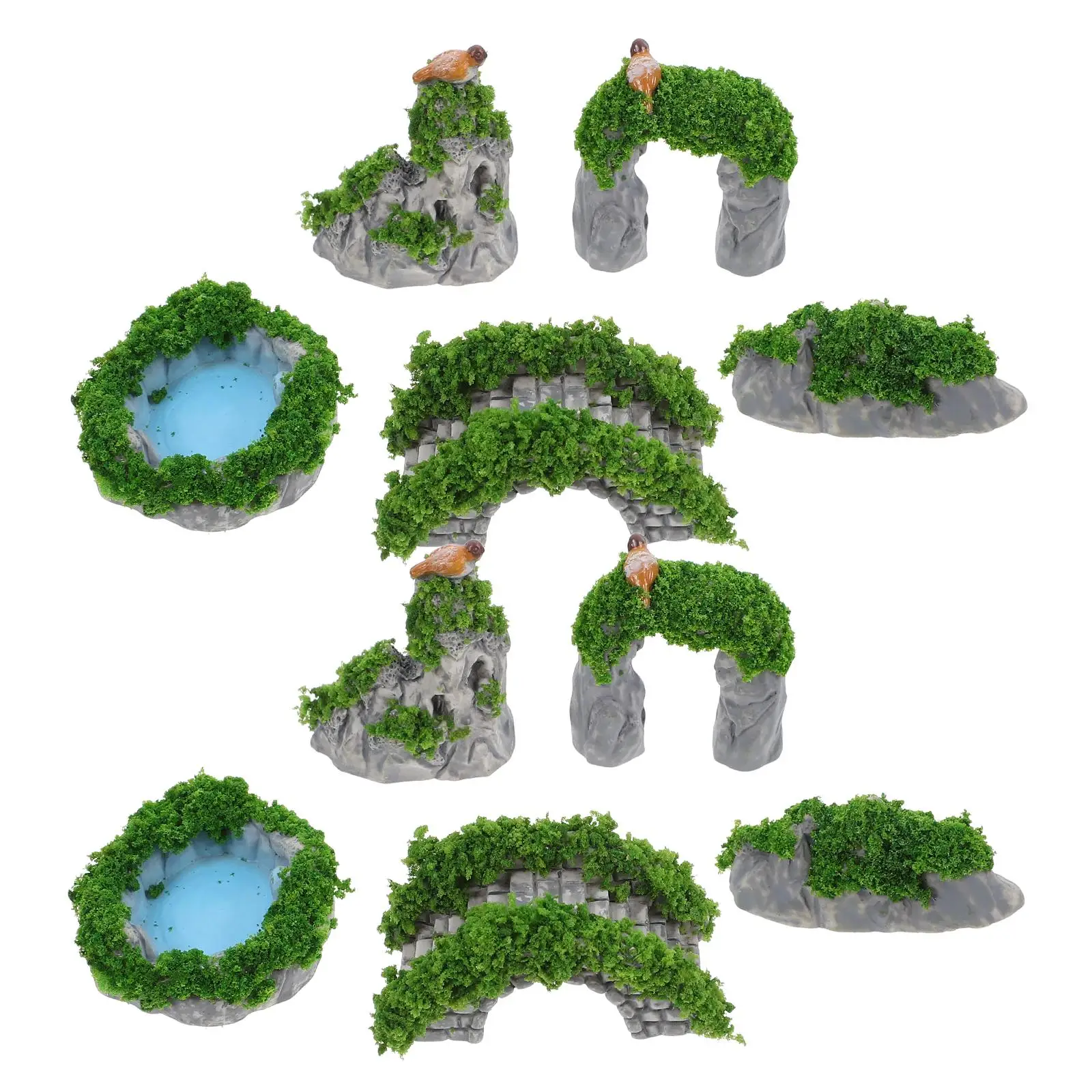 10 Pcs Micro Landscape Resin Rockery Waterfall Mountain Miniature nament Garden Craft Mini Mountain Miniature Decor Landscape
10 Pcs Micro Landscape Resin Rockery Waterfall Mountain Miniature nament Garden Craft Mini Mountain Miniature Decor Landscape