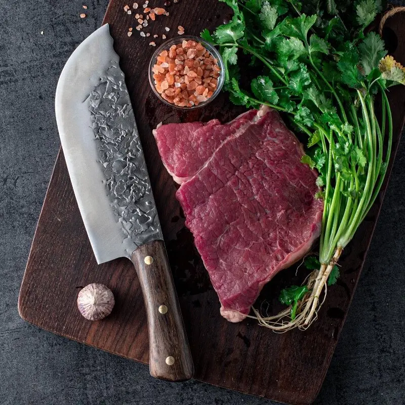 Professional chopping knife with forged blade, butcher knife, 5Cr15Mov stainless steel, sharp slicing knife for meat cutting
Professional chopping knife with forged blade, butcher knife, 5Cr15Mov stainless steel, sharp slicing knife for meat cutting