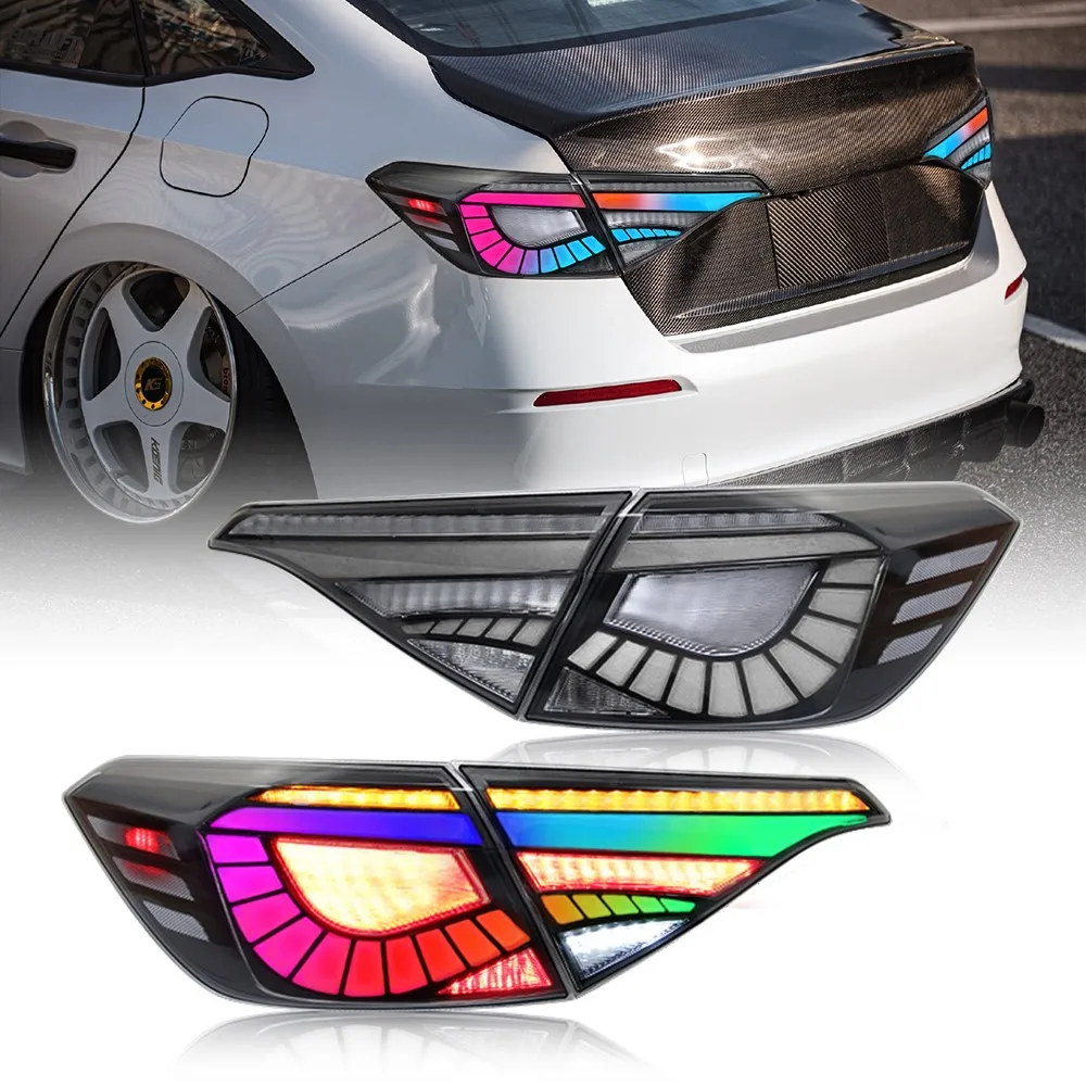 Full LED Tail Lights Assembly For 11th Gen Honda Civic Sedan 2022-2025,RGB DRL
Full LED Tail Lights Assembly For 11th Gen Honda Civic Sedan 2022-2025,RGB DRL