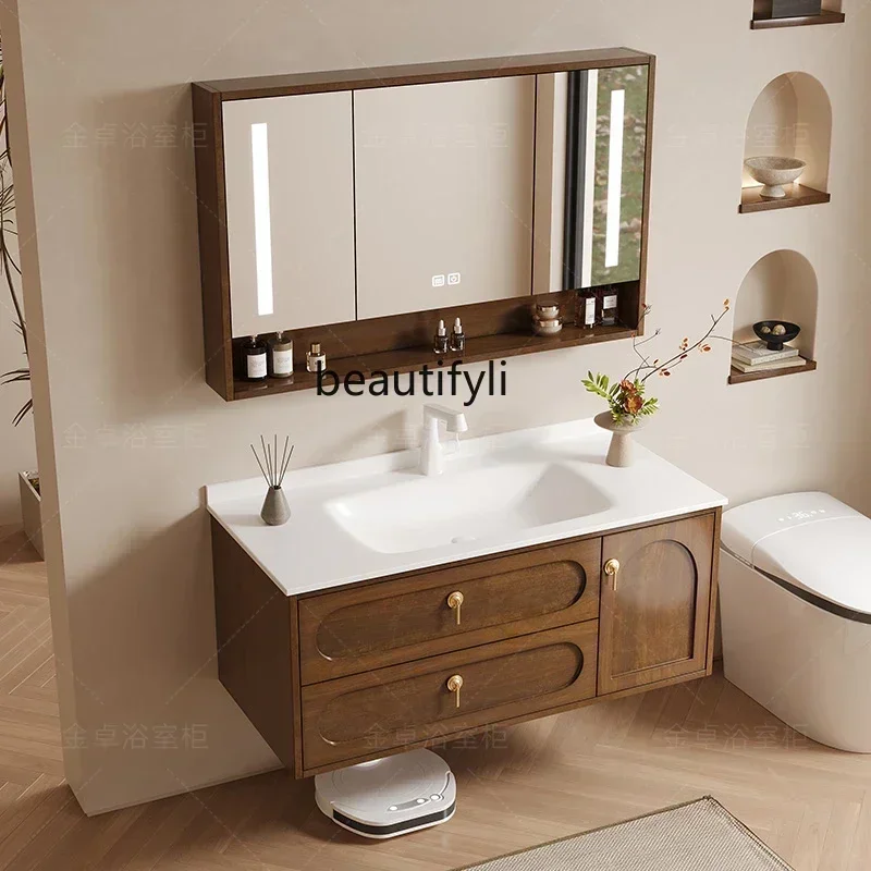 6239P lt Oak antique rock slab hot bending ceramic integrated basin bathroom cabinet new Chinese hand wash basin cabinet
6239P lt Oak antique rock slab hot bending ceramic integrated basin bathroom cabinet new Chinese hand wash basin cabinet