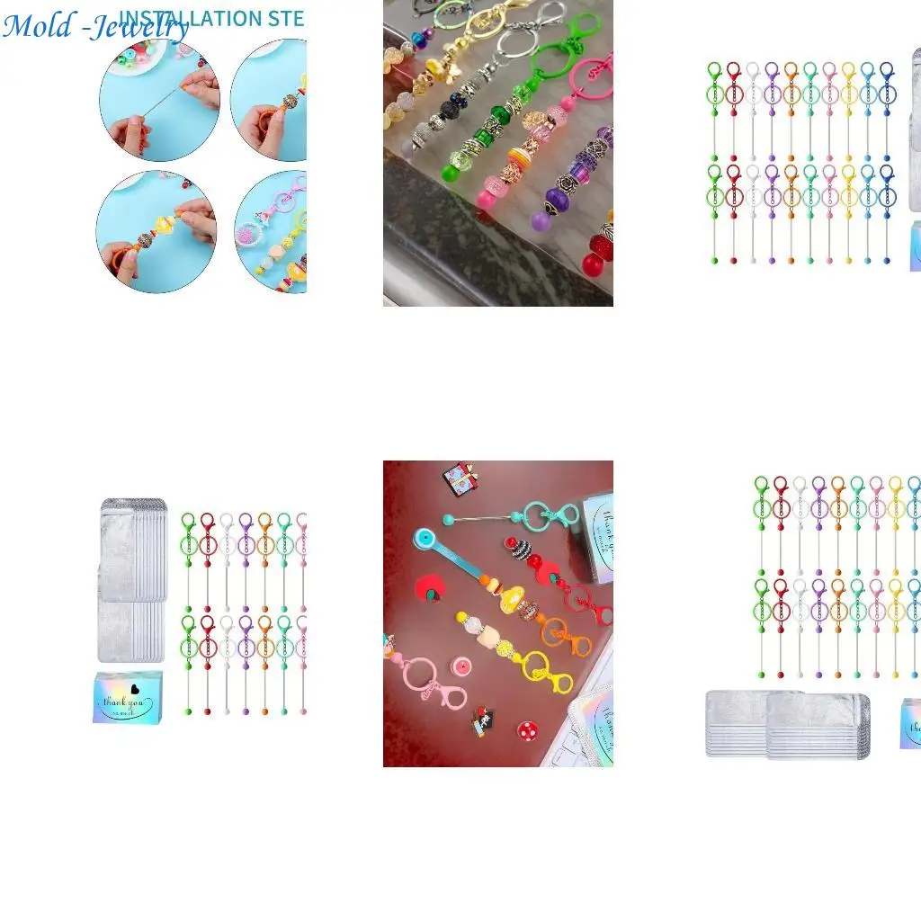 69HB Handcraft Keychain Charm Set with Metallic Rods for Beading Resealable Gifts Bags and Cards for Craft Enthusiasts
69HB Handcraft Keychain Charm Set with Metallic Rods for Beading Resealable Gifts Bags and Cards for Craft Enthusiasts