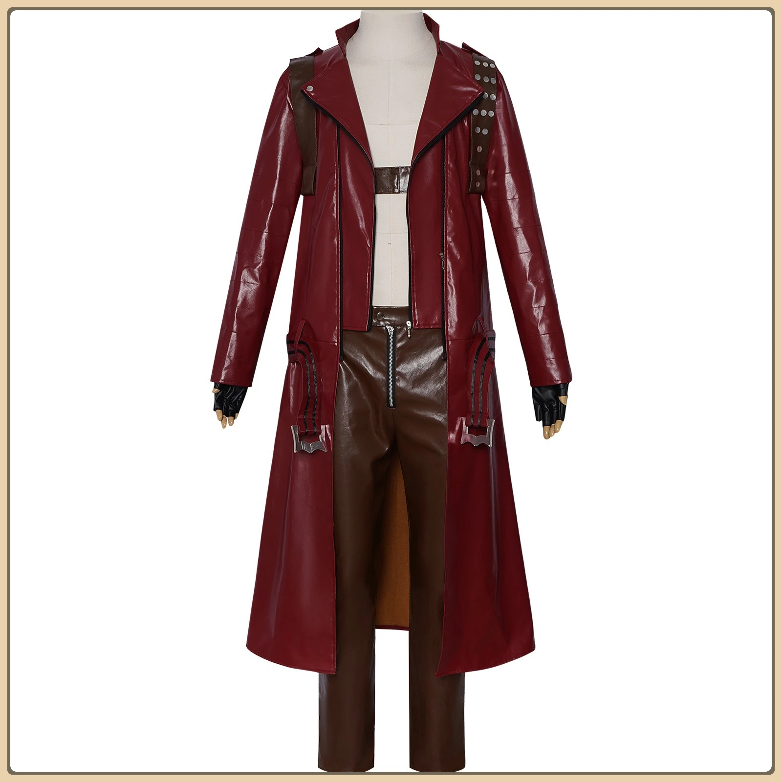 Popular Game Character Dante Cosplay Costume Fashion Red Leather Jacket Set Full Set High Quality Halloween Party Suit (Male )
Popular Game Character Dante Cosplay Costume Fashion Red Leather Jacket Set Full Set High Quality Halloween Party Suit (Male )