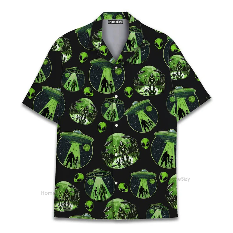 Fashion 3D Printed Alien Hawaiian Mens Shirts Summer Button Short Sleeves UFO Graphic Shirts Women Tops Beach Lapel Blouses Tees
Fashion 3D Printed Alien Hawaiian Mens Shirts Summer Button Short Sleeves UFO Graphic Shirts Women Tops Beach Lapel Blouses Tees