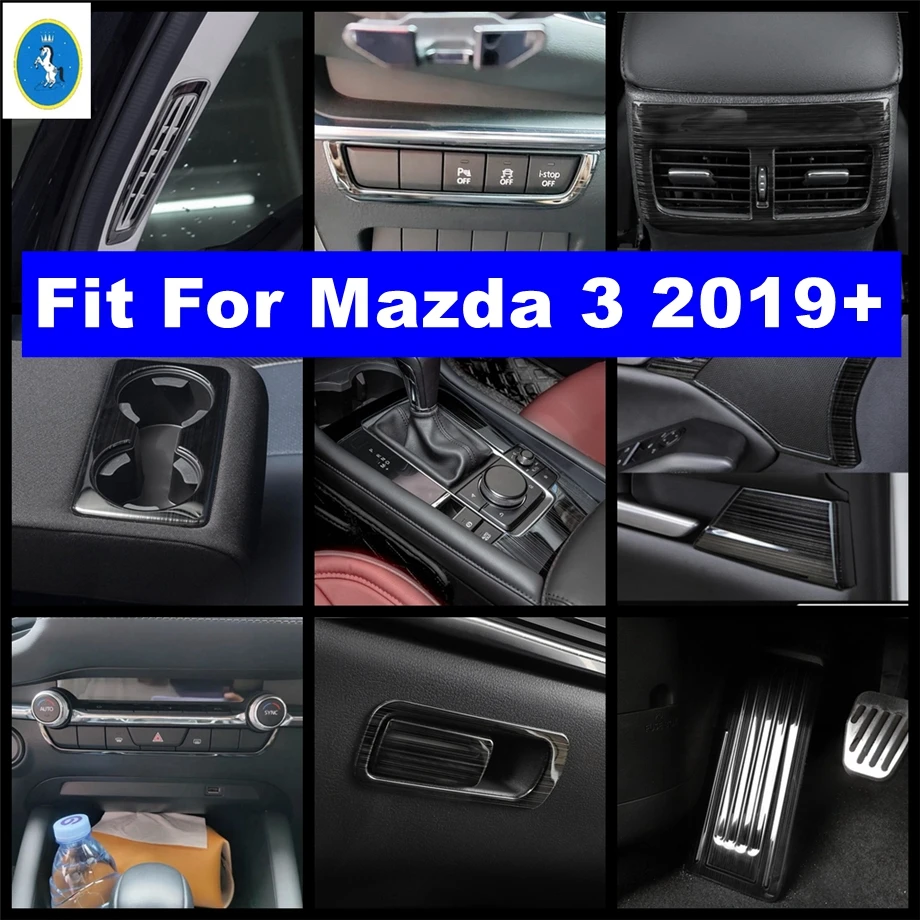 For Mazda 3 2019 - 2023 Black Brushed Auto Door Bowl / Foot Rest / Head Light / Gear Box Control Panel Accessories Cover Trim
For Mazda 3 2019 - 2023 Black Brushed Auto Door Bowl / Foot Rest / Head Light / Gear Box Control Panel Accessories Cover Trim