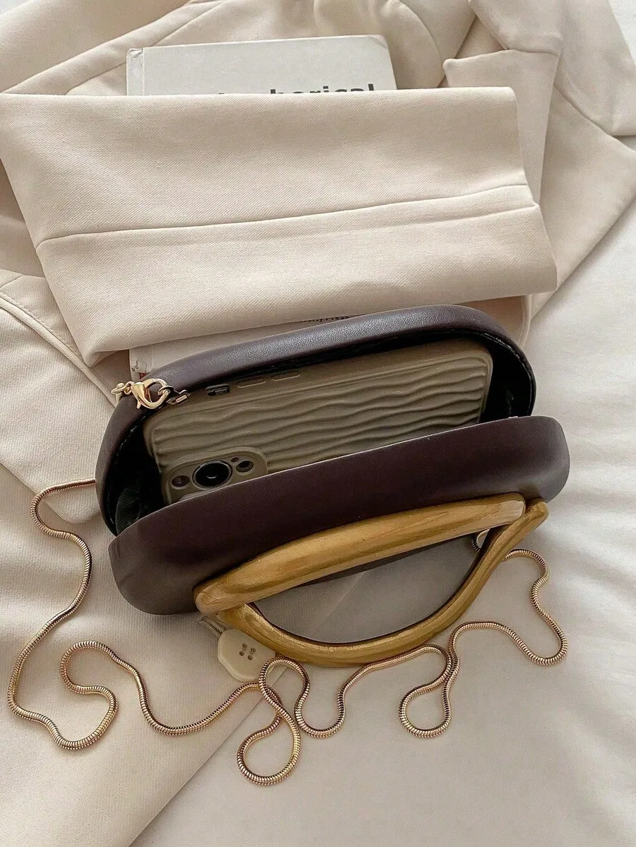 Elegant Retro Minimalist Solid Color Clutch With Chain Strap For Women Evening Party Daily Use
Elegant Retro Minimalist Solid Color Clutch With Chain Strap For Women Evening Party Daily Use