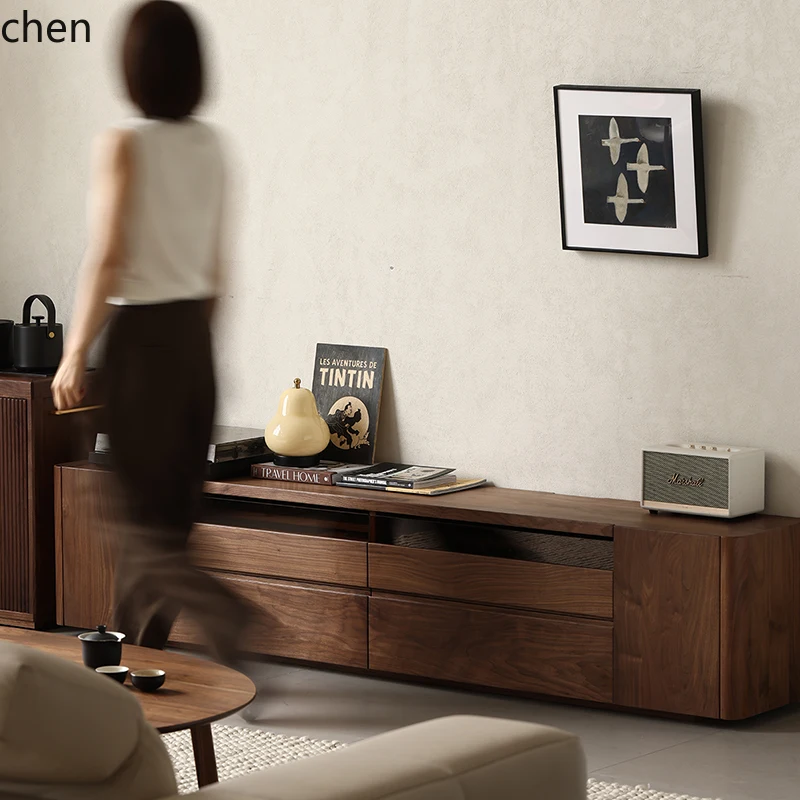 CP black walnut all solid wood TV simple living room home TV storage storage
CP black walnut all solid wood TV simple living room home TV storage storage