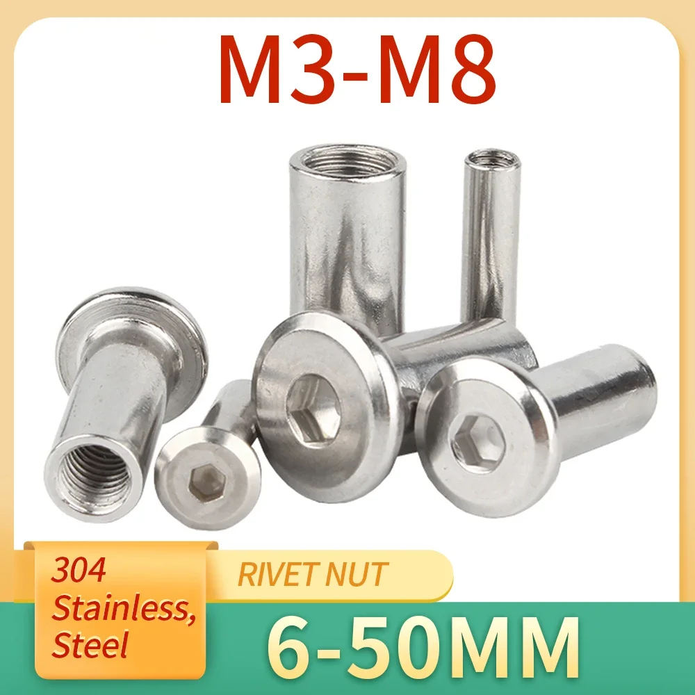 5-20Pcs M3 M4 M5 M6 M8 Large Flat Hex Hexagon Socket Head Rivet Connector Insert Joint Sleeve Cap Butt Nut 304 Stainless Steel
5-20Pcs M3 M4 M5 M6 M8 Large Flat Hex Hexagon Socket Head Rivet Connector Insert Joint Sleeve Cap Butt Nut 304 Stainless Steel