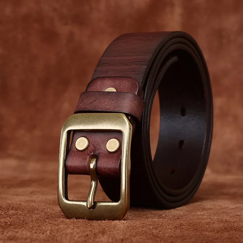 3.8CM Top Quality Washed Matte Men's Genuine Leather Belts Men Luxury Casual Strap Pure Cowhide Vintage Copper Buckle for Jeans
3.8CM Top Quality Washed Matte Men's Genuine Leather Belts Men Luxury Casual Strap Pure Cowhide Vintage Copper Buckle for Jeans