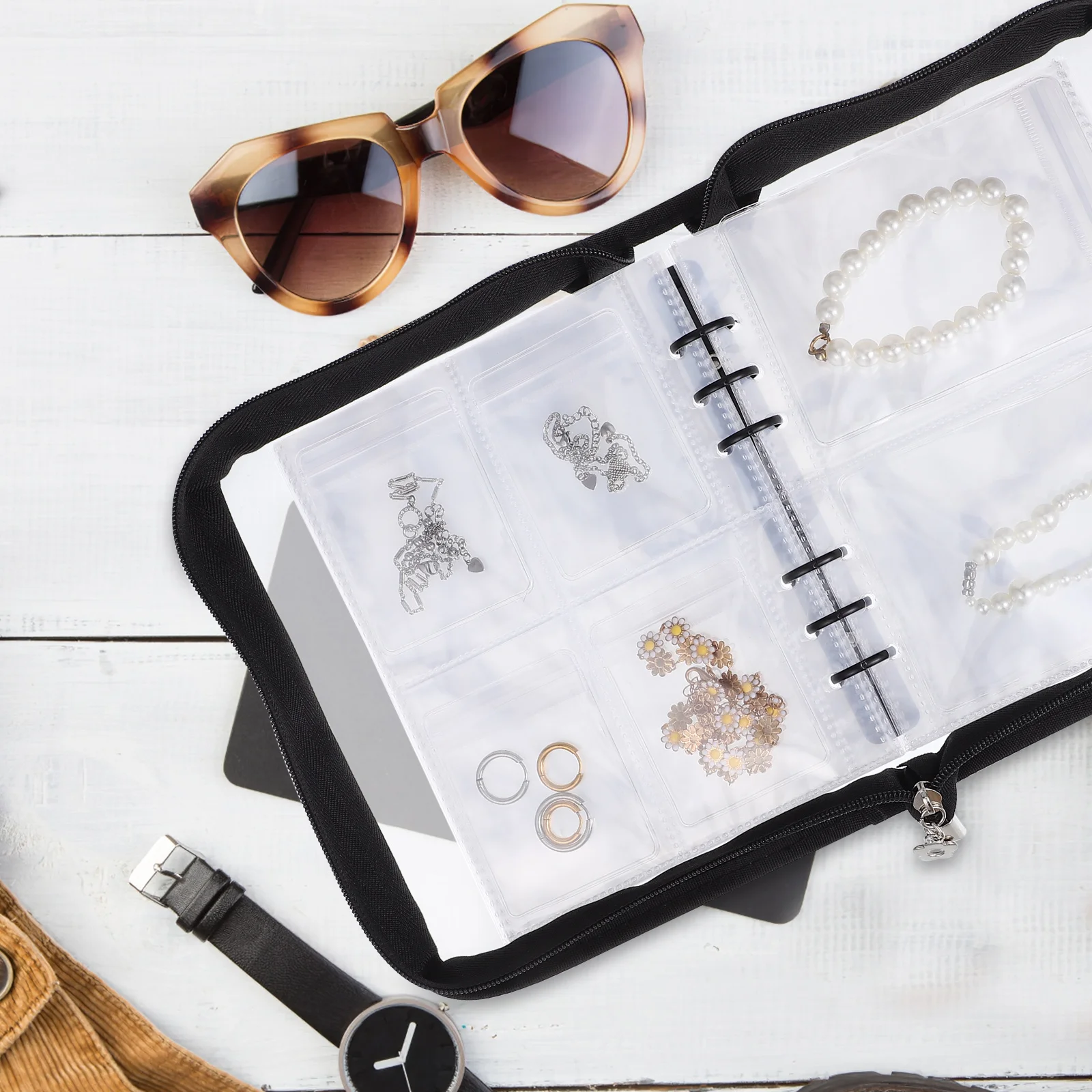 Jewelry Storage 12 Pockets Necklace Binder Pouch For Jewelry Earring ganizer Travel Bag PVC Binder Compact Portable
Jewelry Storage 12 Pockets Necklace Binder Pouch For Jewelry Earring ganizer Travel Bag PVC Binder Compact Portable