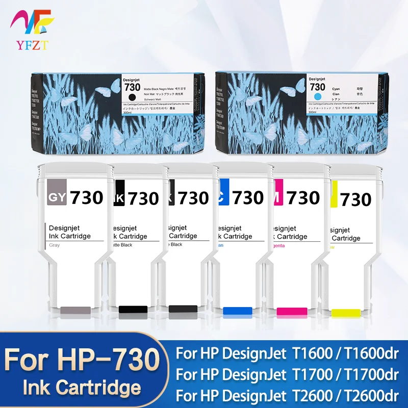 Для HP 730 картридж полный с чернилами 300 мл HP730 для принтера HP DesignJet T1600 T1600dr T1700 T1700dr T2600 T2600dr
Для HP 730 картридж полный с чернилами 300 мл HP730 для принтера HP DesignJet T1600 T1600dr T1700 T1700dr T2600 T2600dr
