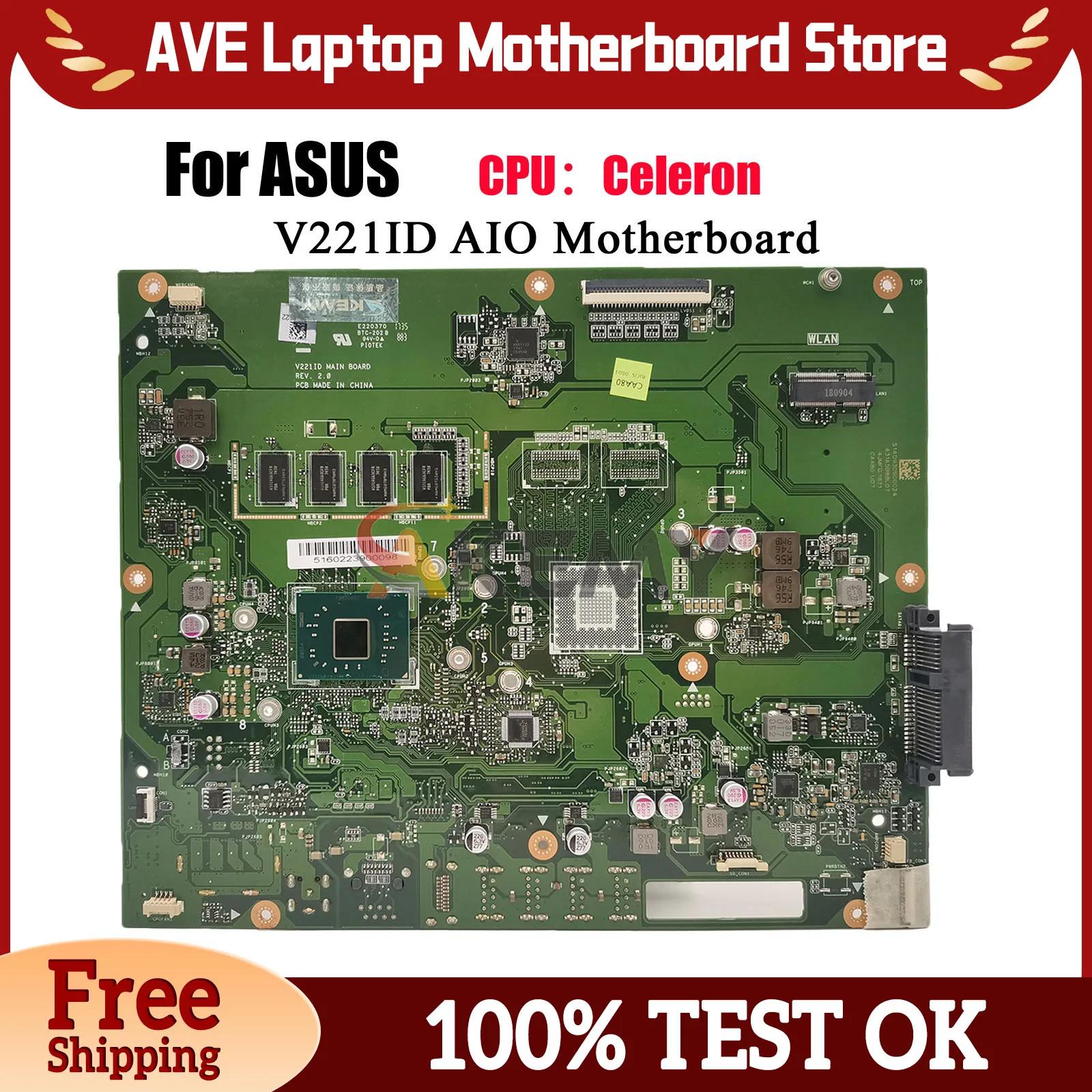 V221ID Motherboard For ASUS Vivo AiO V221ID V221I V221IA V221IC Mainboard With Celeron CPU 100% tests OK fast shipping stk
V221ID Motherboard For ASUS Vivo AiO V221ID V221I V221IA V221IC Mainboard With Celeron CPU 100% tests OK fast shipping stk