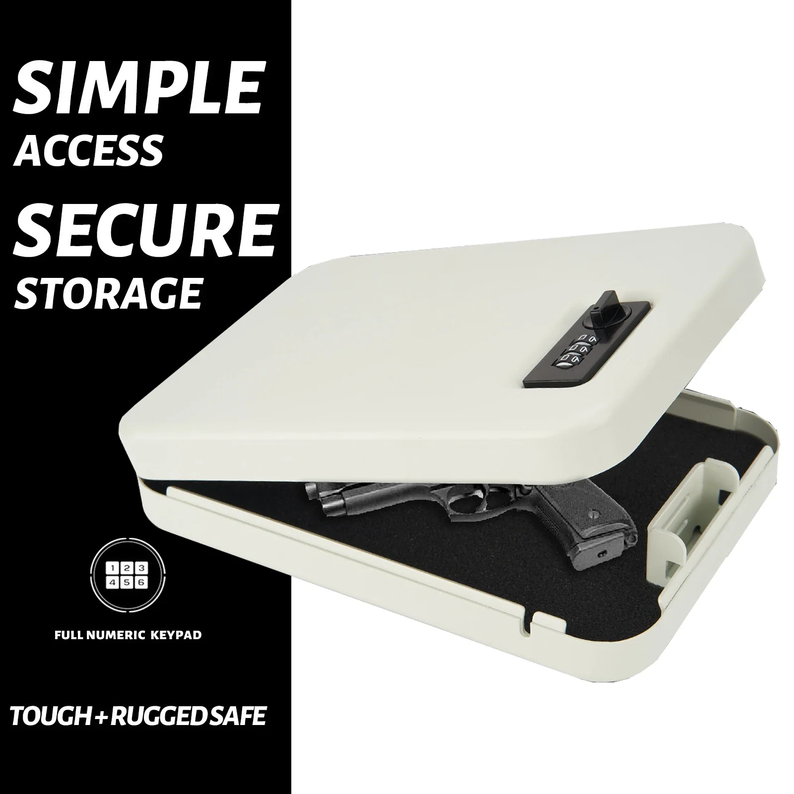 Dialing Wheel Password Gun Safes Box Weapon Case Pistol Safe Valuables Money Jewelry Storage Box Gunbox Security Pistol Safes
Dialing Wheel Password Gun Safes Box Weapon Case Pistol Safe Valuables Money Jewelry Storage Box Gunbox Security Pistol Safes