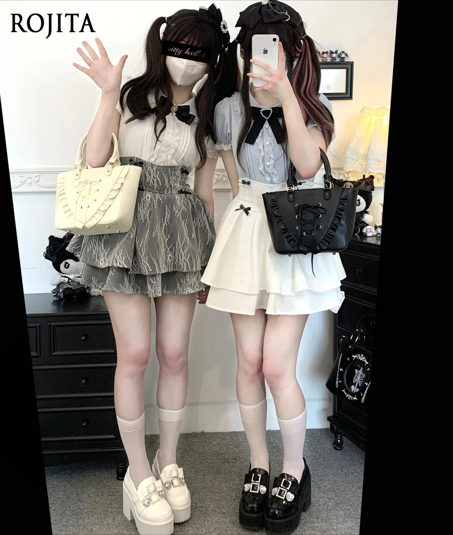 Sweet Girls Summer New Shirts Versatile Top Mine Mass Production Lace Shirt Off-Shoulder Bow Doll Collar Short Sleeve Blouse
Sweet Girls Summer New Shirts Versatile Top Mine Mass Production Lace Shirt Off-Shoulder Bow Doll Collar Short Sleeve Blouse