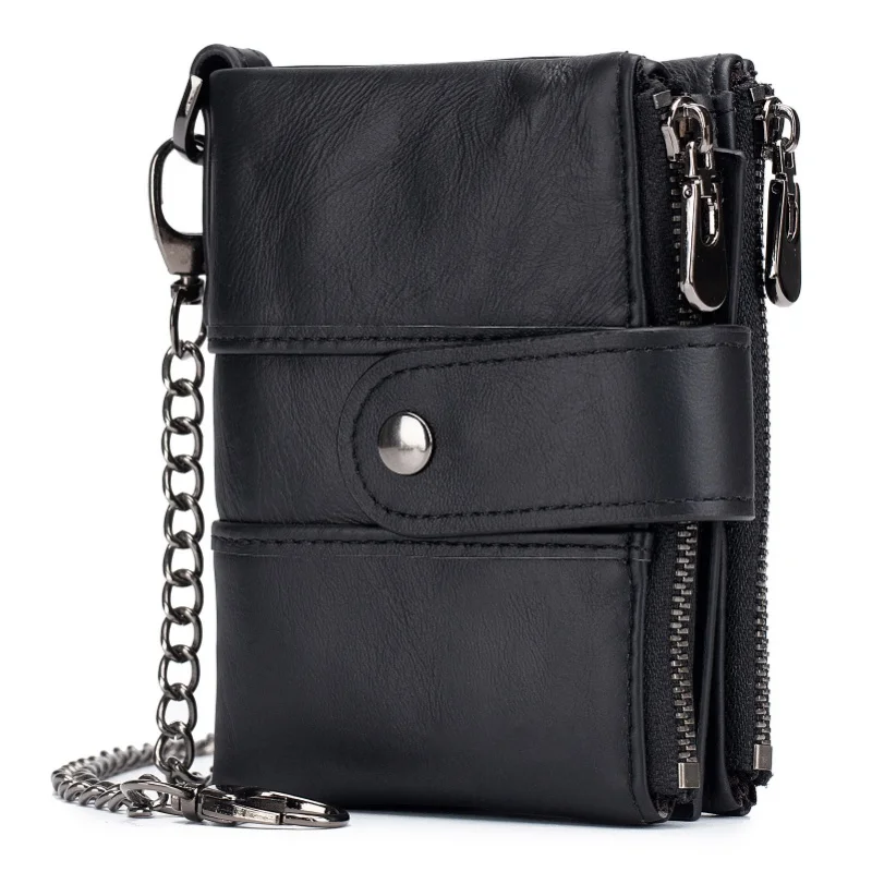 Men Vintage Cow Leather Wallet Card Holder Wallet Purse With Chain
Men Vintage Cow Leather Wallet Card Holder Wallet Purse With Chain