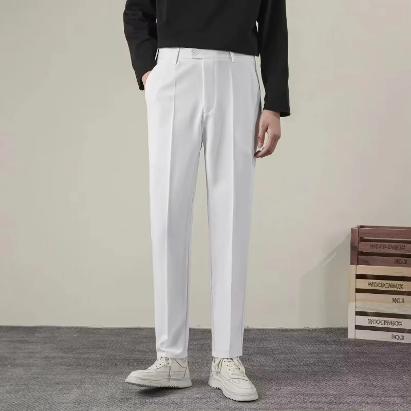 2024 Summer New Men's Slim Straight Casual Pants Business Fashion Classic Solid Color Suit Trousers Male High Quality Clothing
2024 Summer New Men's Slim Straight Casual Pants Business Fashion Classic Solid Color Suit Trousers Male High Quality Clothing