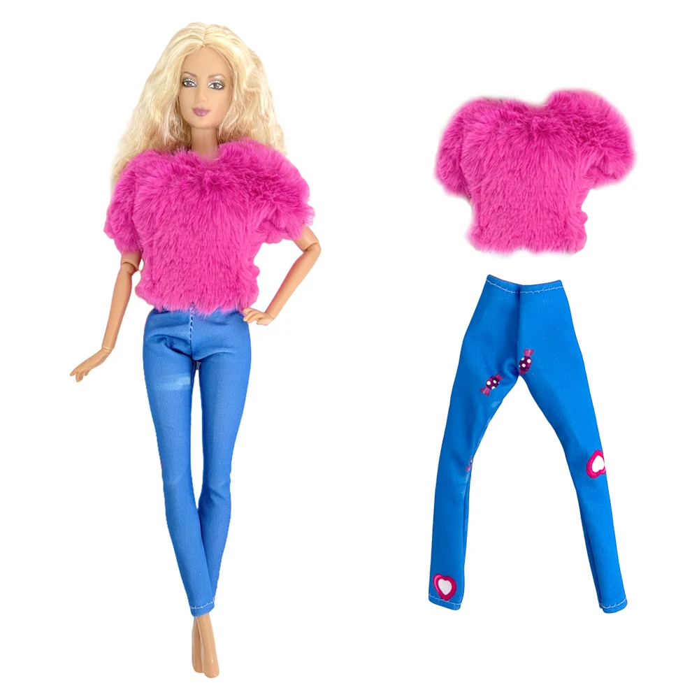 1 Set Fashion Doll Clothes For BJD Doll Pink Coat Blue Trouseres Modern Clothes Casual Wear Dress Girls' 1/6 Doll Accessories
1 Set Fashion Doll Clothes For BJD Doll Pink Coat Blue Trouseres Modern Clothes Casual Wear Dress Girls' 1/6 Doll Accessories