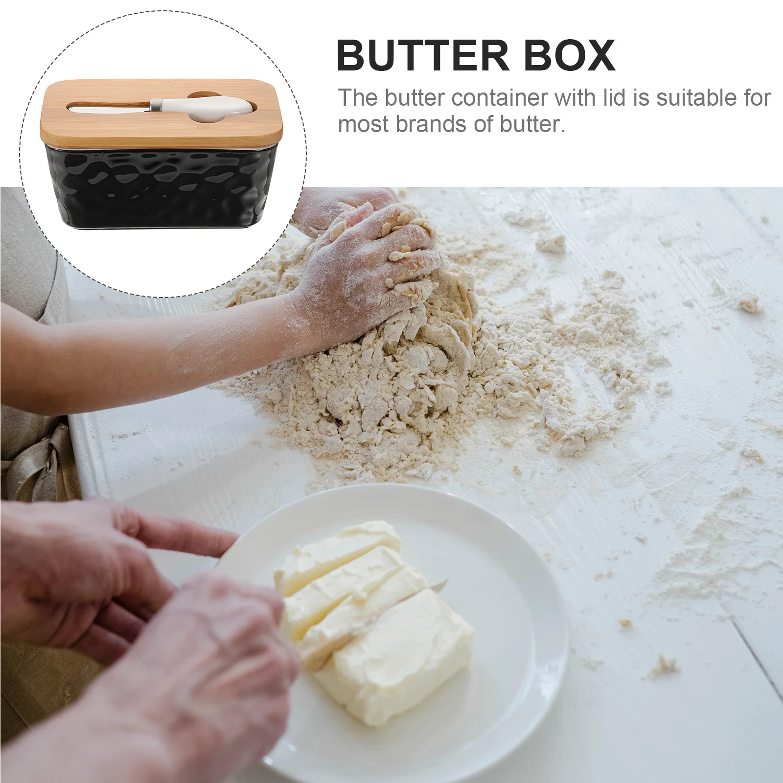 Butter Box Set Ceramic Wood Stainless Steel Small Dish Container Wear Resistant Reusable Freezer Storage Kitchen Practical
Butter Box Set Ceramic Wood Stainless Steel Small Dish Container Wear Resistant Reusable Freezer Storage Kitchen Practical