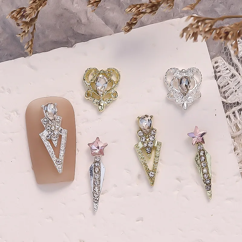 10PCS 3D Luxury Alloy Love Heart Nail Art Stars Charms Jewelry Parts Accessories For Manicure Nails Decoration Supplies Material
10PCS 3D Luxury Alloy Love Heart Nail Art Stars Charms Jewelry Parts Accessories For Manicure Nails Decoration Supplies Material