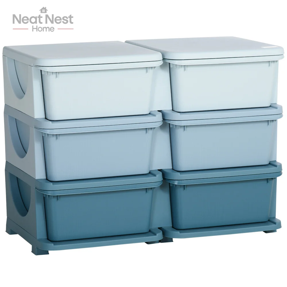 Kids furniture,3 Tier Kids Storage Unit, 6 Drawer Chest Toy Organizer Plastic Bins, Kids Bedroom Nursery Kindergarten, Blue
Kids furniture,3 Tier Kids Storage Unit, 6 Drawer Chest Toy Organizer Plastic Bins, Kids Bedroom Nursery Kindergarten, Blue