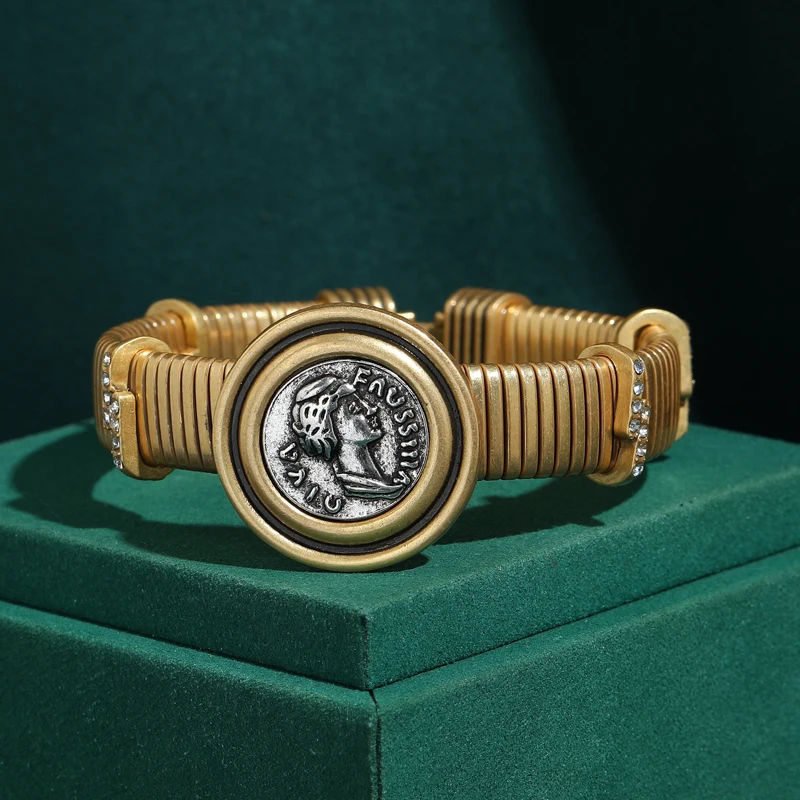 Antique Gold Plated Bangle Natural Stone Watch Strip Charm Bracelets Retro Vintage Ancient Coin Cameo Beauty Head Women 2026
Antique Gold Plated Bangle Natural Stone Watch Strip Charm Bracelets Retro Vintage Ancient Coin Cameo Beauty Head Women 2026