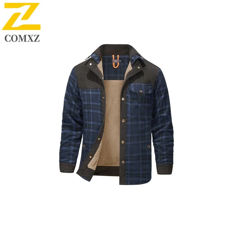 COMXZ 2025 Men Fleece Lined Padded Jacket Thick Coat Slim Fit Shirt Jacket Middle Aged Youth European Market Export
COMXZ 2025 Men Fleece Lined Padded Jacket Thick Coat Slim Fit Shirt Jacket Middle Aged Youth European Market Export