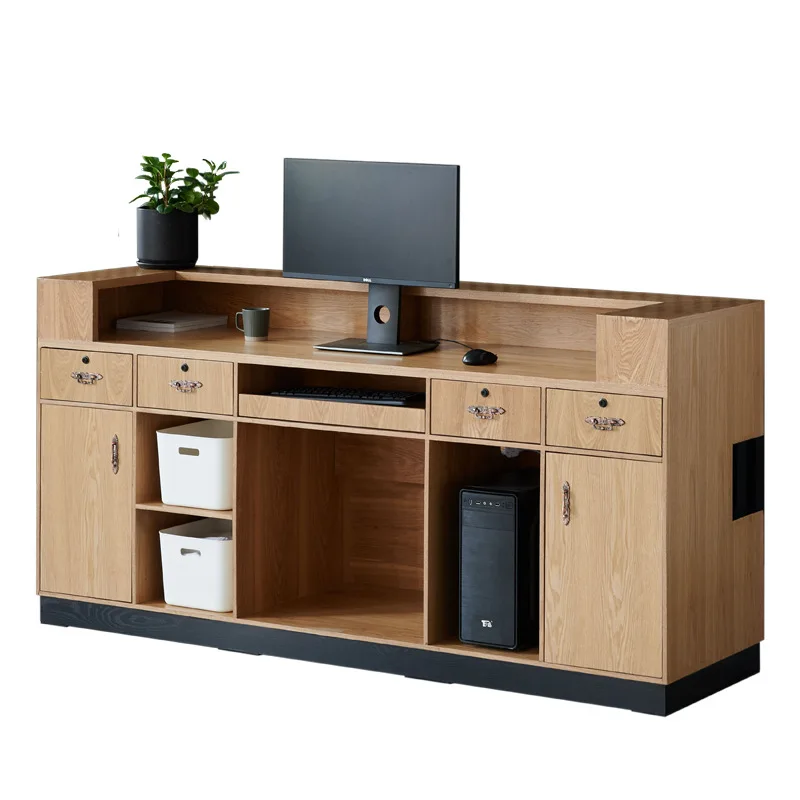 Simple retro bar checkout counter Commercial hotel Clothing store Beauty salon Solid wood company Reception desk
Simple retro bar checkout counter Commercial hotel Clothing store Beauty salon Solid wood company Reception desk