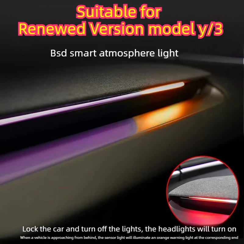 Suitable for Tesla Renewed Version Model 3/Y/YL Interior Ambient Light BSD Intelligent Decorative Lamp Refitting Accessories
Suitable for Tesla Renewed Version Model 3/Y/YL Interior Ambient Light BSD Intelligent Decorative Lamp Refitting Accessories