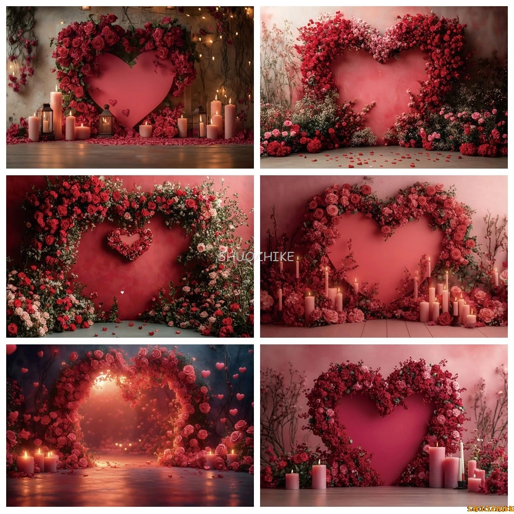 Valentine's Day Photography Backdrop February 14 Red Rose Flower Love Heart Arch Wedding Couple Portrait Photography Background
Valentine's Day Photography Backdrop February 14 Red Rose Flower Love Heart Arch Wedding Couple Portrait Photography Background