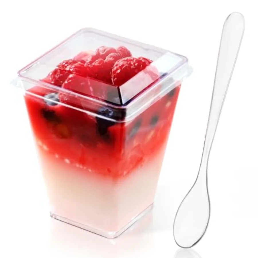 50 Pack 5 oz Plastic Dessert Cups with Lids and Spoons, Yogurt Parfait Appetizer Cup for Party, Clear Mini Dessert Shooter for
50 Pack 5 oz Plastic Dessert Cups with Lids and Spoons, Yogurt Parfait Appetizer Cup for Party, Clear Mini Dessert Shooter for